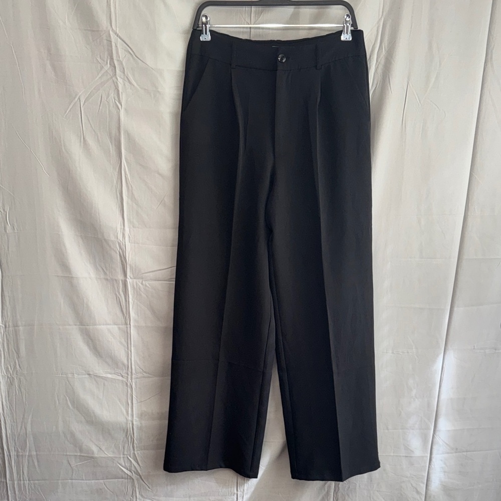 Madden Girl Black Wide-Leg Dress Pants